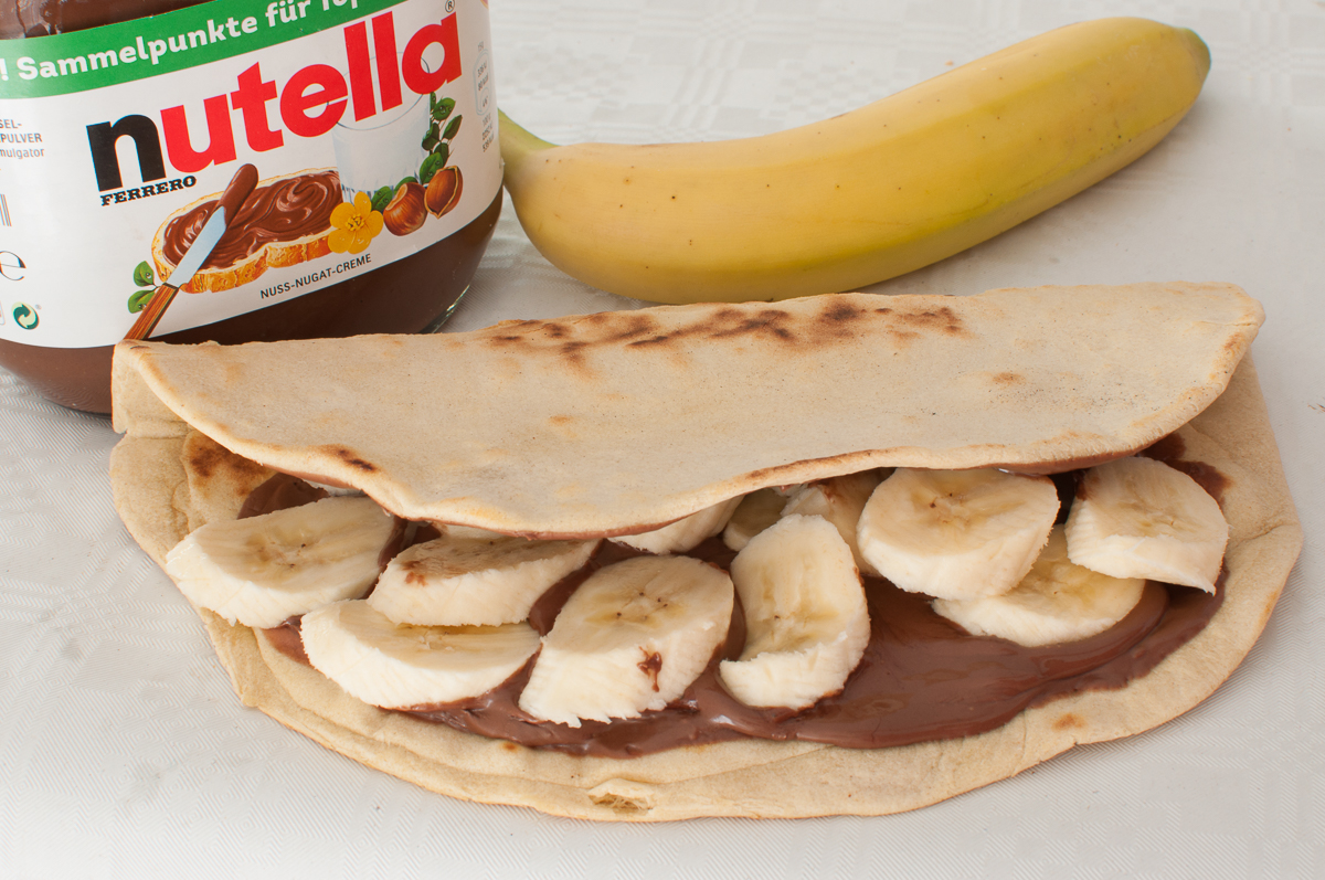 Piadina mit Nutella und Bananen